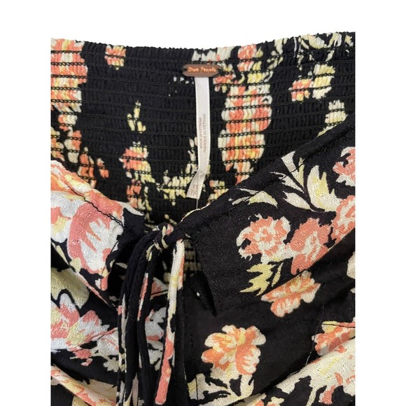 NEW Free People Hilary Printed Top Black Combo Women's Size XS Floral Sheer NWT - Picture 6 of 16